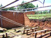 The old school building collapsed