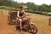 Paul transporting his „equipment“